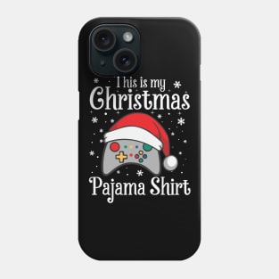 This Is My Christmas Pajama Santa Hat Gamer Video Game Phone Case