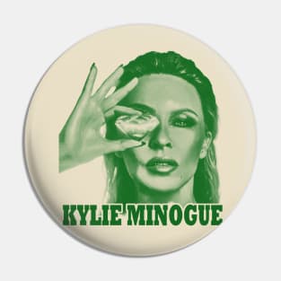 Kylie Minogue - green solid style Pin