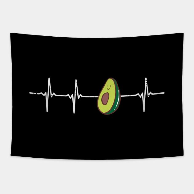 Avocado Heartbeat Tapestry by Dolde08