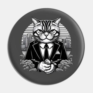 Yakuza Cat Boss Pin