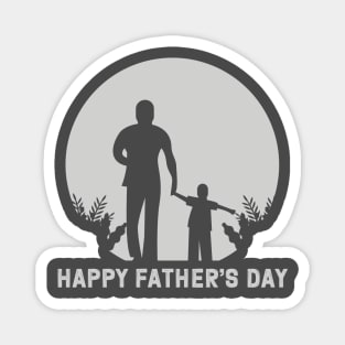 Father's Day Silhouette Tee - Distressed "Happy Father's Day" Shirt, Perfect Gift for Dad on His Special Day Magnet