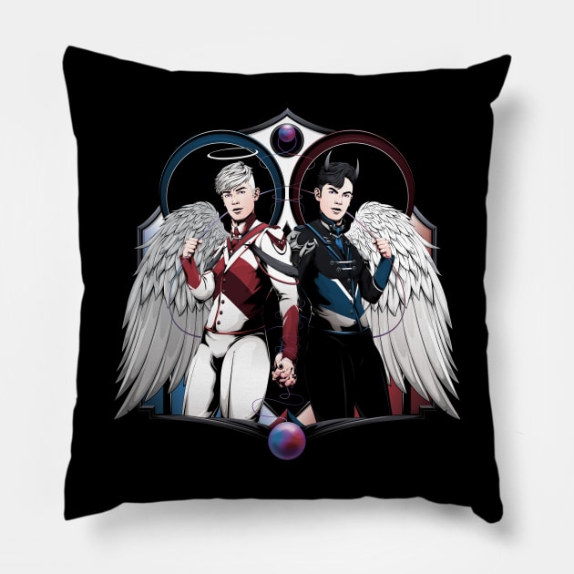 Holy and Fallen Pillow by redappletees