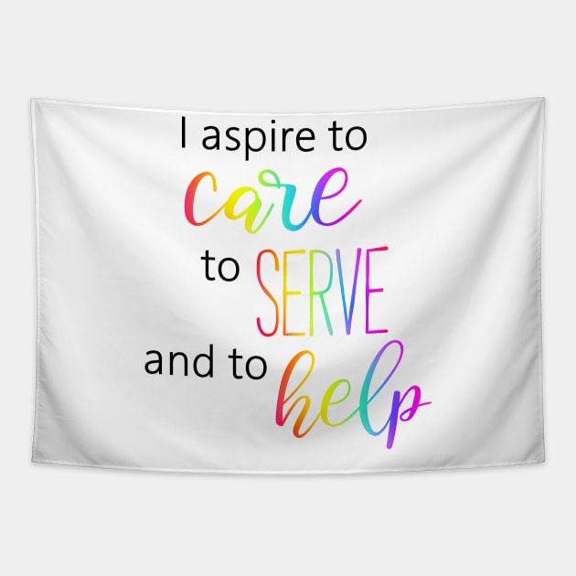 Nurse Care, Serve, Help Tapestry by coloringiship