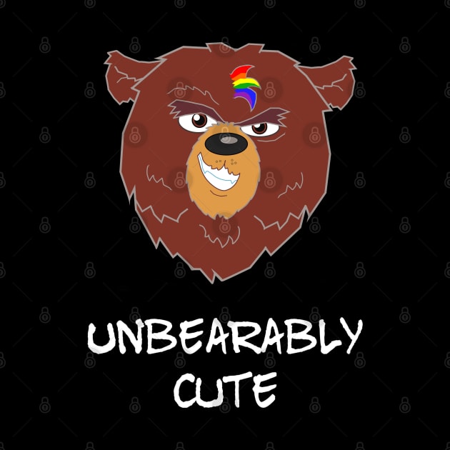 Gay LGBTQ Pride Unbearably Cute Lovable Brown Bear by egcreations