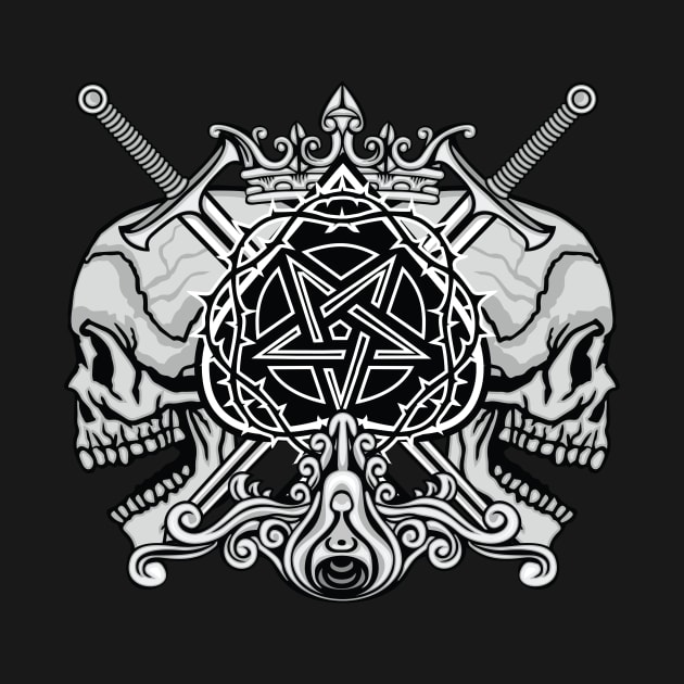 Gothic Zombie Outbreak Skull Warrior Aztec Culture Skulls by XOZ