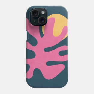 Abstract Shapes Botanical - Pink Blue Phone Case