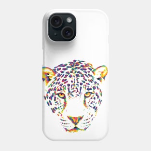 Rainbow Snow Leopard Phone Case