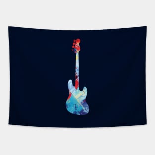 Bass Guitar Paint Texture Tapestry