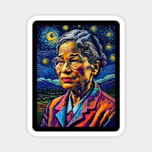 Rosa Parks in starry night Magnet