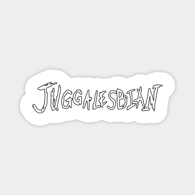 Dark and Gritty Juggalesbian gay lgbt pride juggalo juggalette text Magnet by MacSquiddles