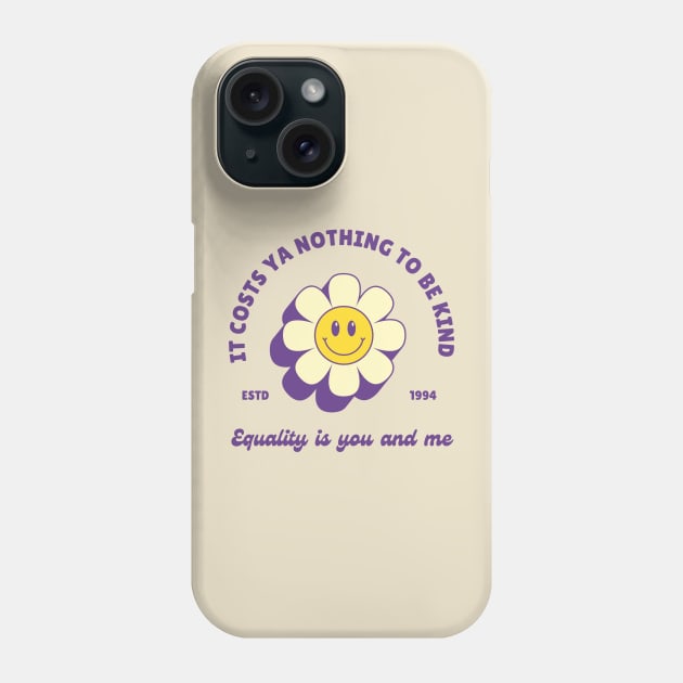 It Costs Ya Nothing to Be Kind - jhope of BTS Equal Sign Phone Case by e s p y