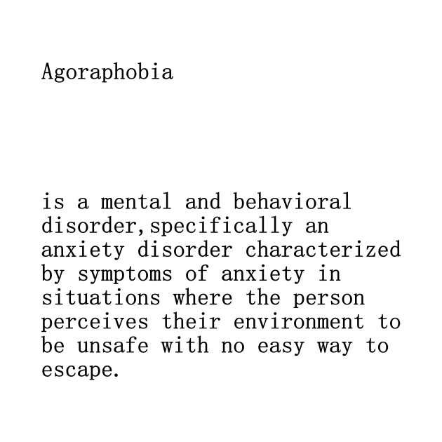 Agoraphobia definition title by Demonic cute cat