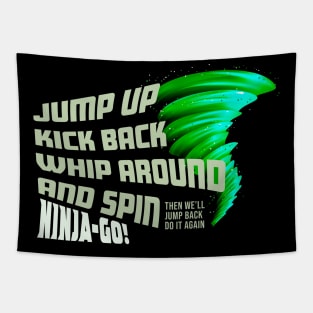 Ninjago Spinjitzu Green Fan-Art Tapestry