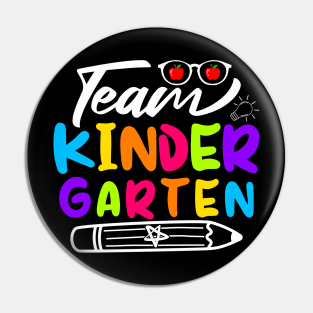 Team Kindergarten Boys Teacher Back To School Kinder Crew T-Shirt Pin