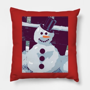 Chirpy snowman Pillow