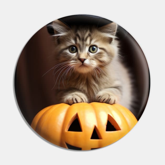 Mystic Purr-kin Pin by vk09design