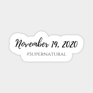 november 19, 2020 supernatural finale Magnet