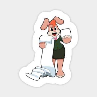 Bunny as Secretary with Paper Magnet