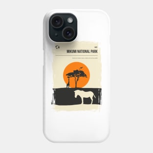 Mikumi Tanzania National Park vintage minimal travel poster Phone Case