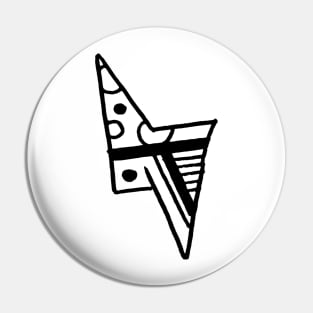 Abstract Triangle Doodle Art Pin