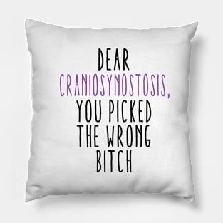 Dear Craniosynostosis You Picked The Wrong Bitch Pillow