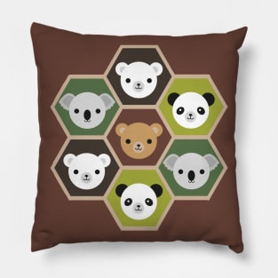 Kawaii Autumn Bears Pillow