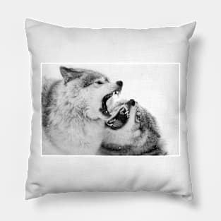 Wolf Fight Pillow