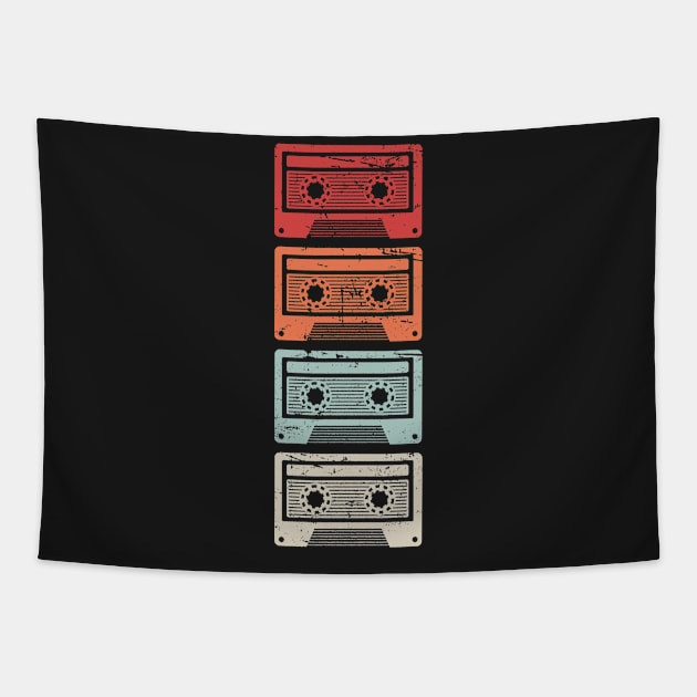 Vintage Cassette Tapes Tapestry by MeatMan