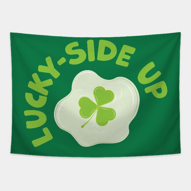 Lucky Side Up With a Three Leaf Clover Tapestry by iamKaye