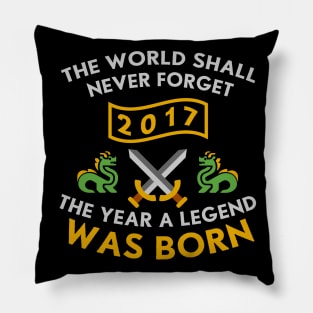 2017 The Year A Legend Was Born Dragons and Swords Design (Light) Pillow