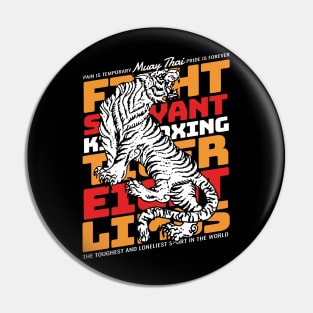 Muay Thai Tiger Fight Pin