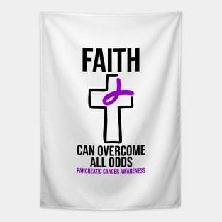 Pancreatic Cancer Awareness - Faith Can Overcome All Odds Tapestry