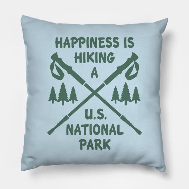 Happiness is Hiking a National Park Pillow by DesignWise