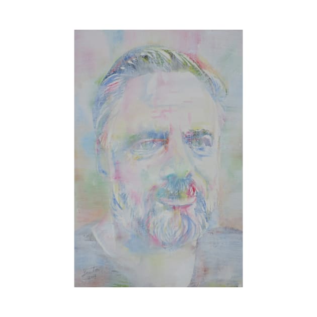 PHILIP K. DICK watercolor and acrylic portrait .2 by lautir