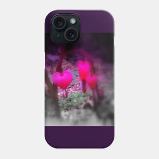 red bleeding hearts #4, tinted Phone Case