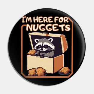 Raccoon in nugget box Pin