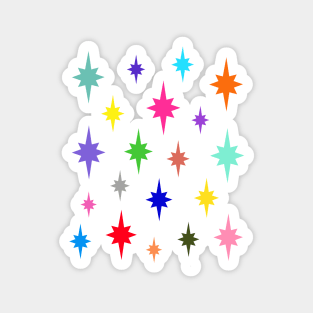 Christmas Stars Multi-Colour Magnet