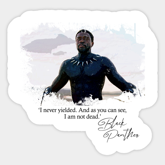 Black Panther Chadwick Boseman Sticker Teepublic Black Panther Chadwick Boseman Sticker Teepublic