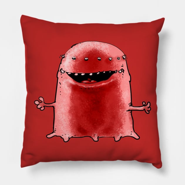 funny weird alien cartoon Pillow by anticute