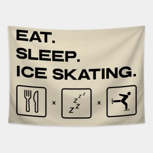 Ice Skater Eat Sleep Ice Skating Tapestry