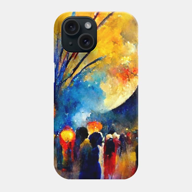 Beautiful Abstract Impressionist Firework Phone Case by AmazinfArt