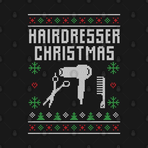 Hairdresser Ugly Christmas Sweater Hairdresser Christmas Gift by BadDesignCo