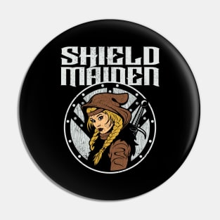 Shieldmaiden Viking Warrior Shield Maiden Pin