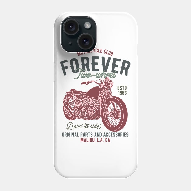 Forever two wheel Phone Case by Design by Nara