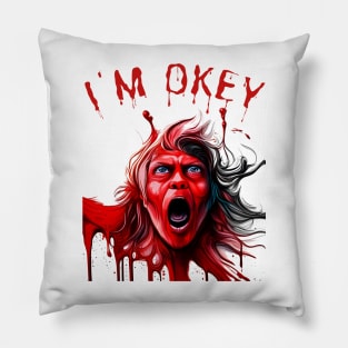 Red scream Pillow