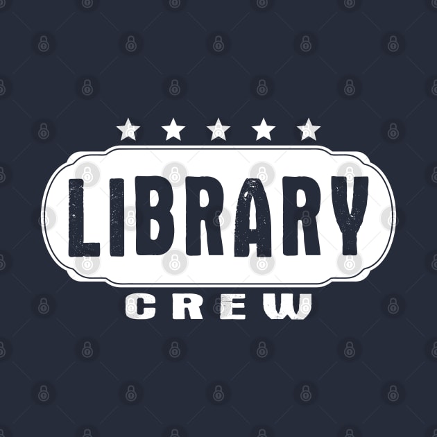 Librarian Typography White Library Crew by JaussZ