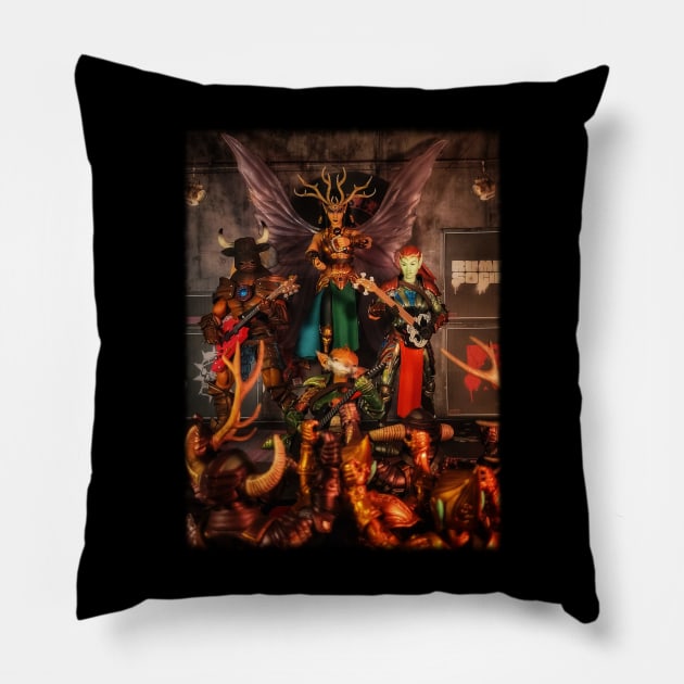 Action Figure Band 5 Pillow by Toy Culprits