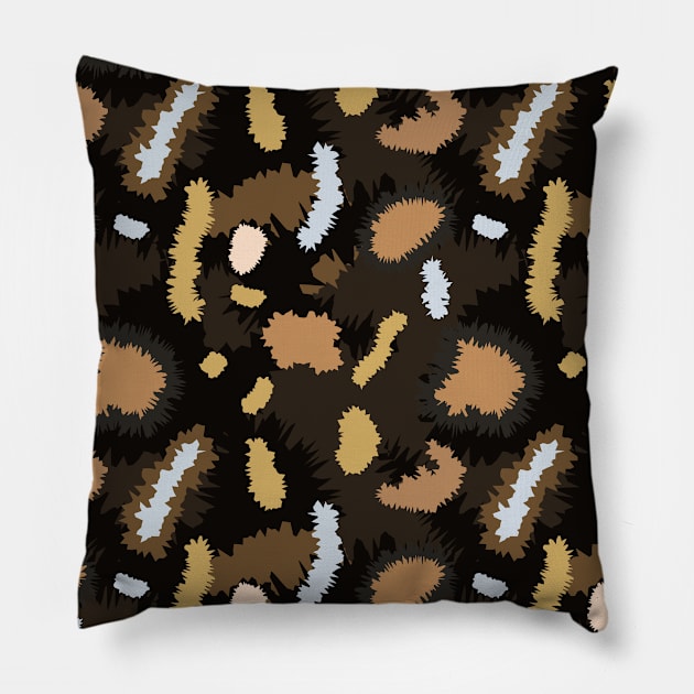 African Wild Dog Pattern Pillow by Pearsville