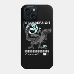 DINOSAUR Monster Halloween in blue with pumpkin Phone Case