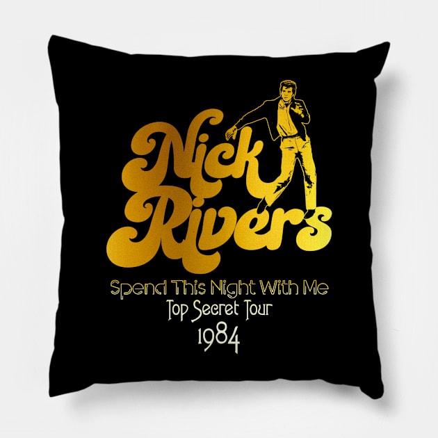 Nick Rivers 'Top Secret' Tour 1984 Pillow by darklordpug